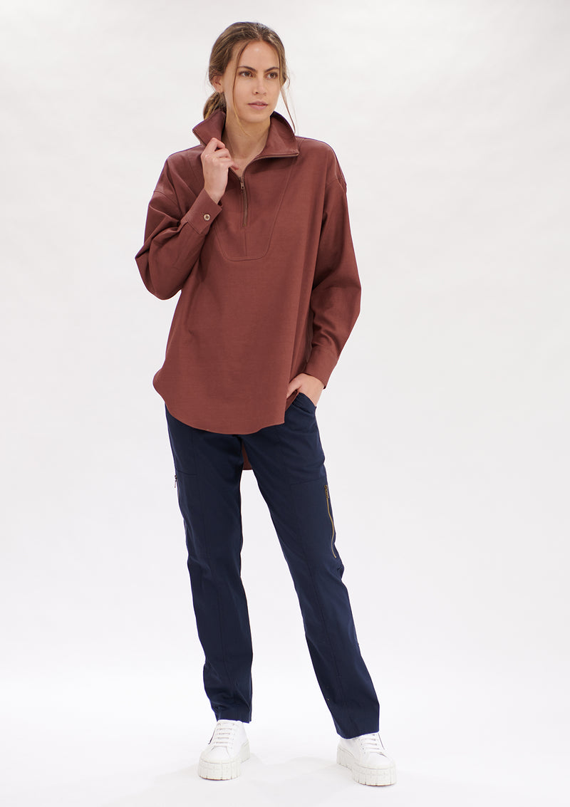 Mela Purdie Polished Canvas Funnel Overshirt