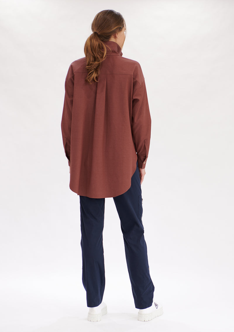 Mela Purdie Polished Canvas Funnel Overshirt