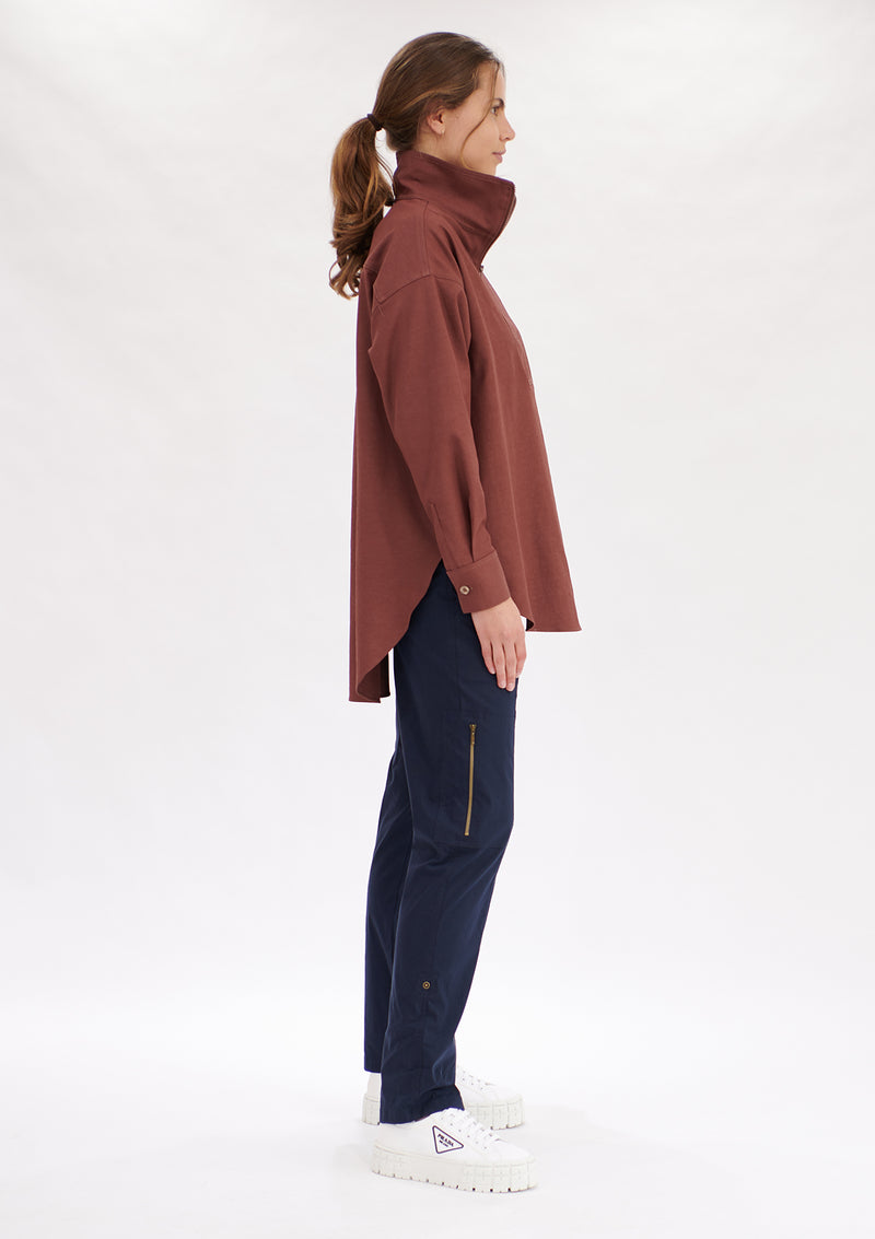 Mela Purdie Polished Canvas Funnel Overshirt
