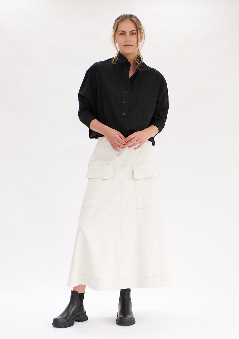 Mela Purdie Polished Canvas Duo Pocket Skirt