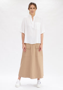 Mela Purdie Polished Canvas Duo Pocket Skirt