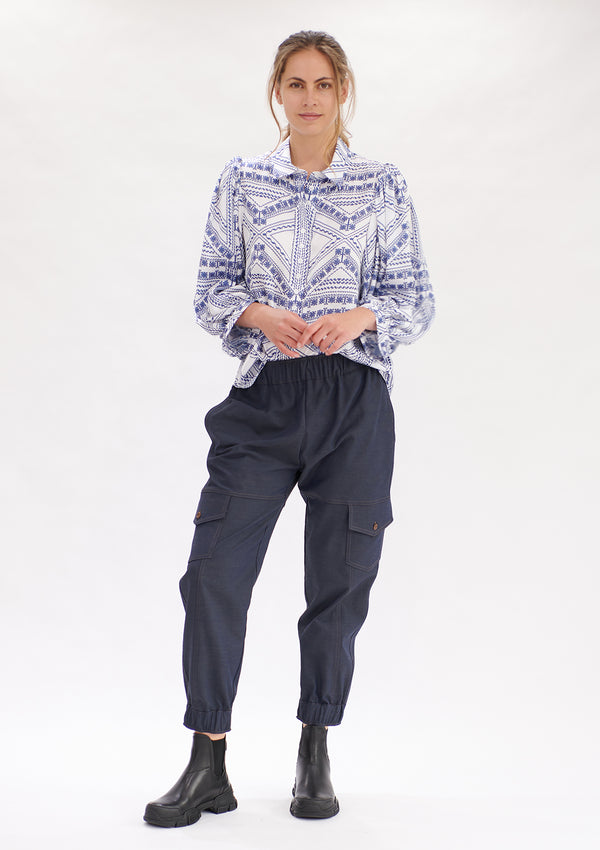 Mela Purdie Polished Canvas Panel Pocket Cargo