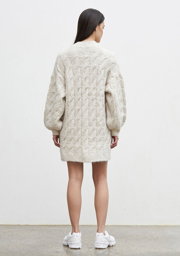 FRIEND of AUDREY Kara Cable Knit Melange Mini Dress