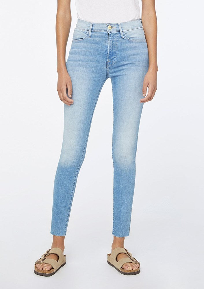 Frame le high skinny raw edge jeans clearance