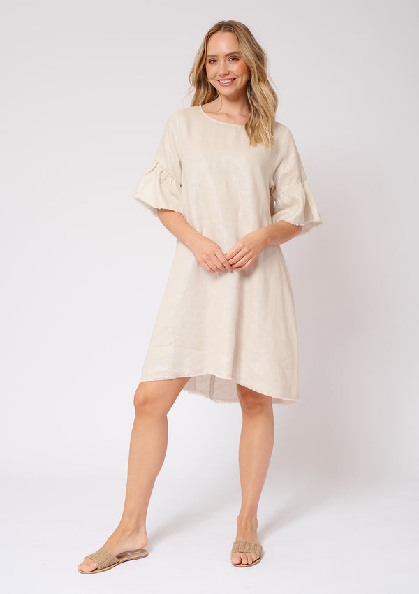 Alessandra Frayed Edge Dress