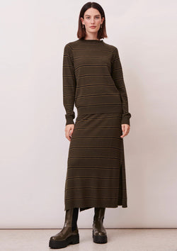 POL Clothing Grove Stripe Skirt