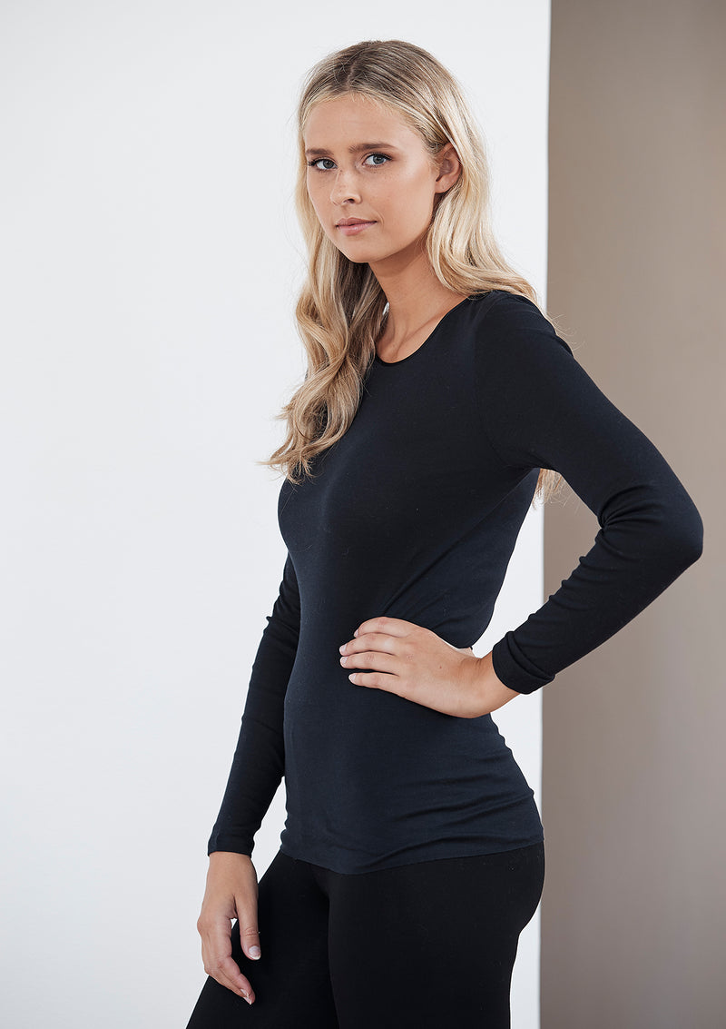 Hanro Cotton Seamless Long Sleeve Top