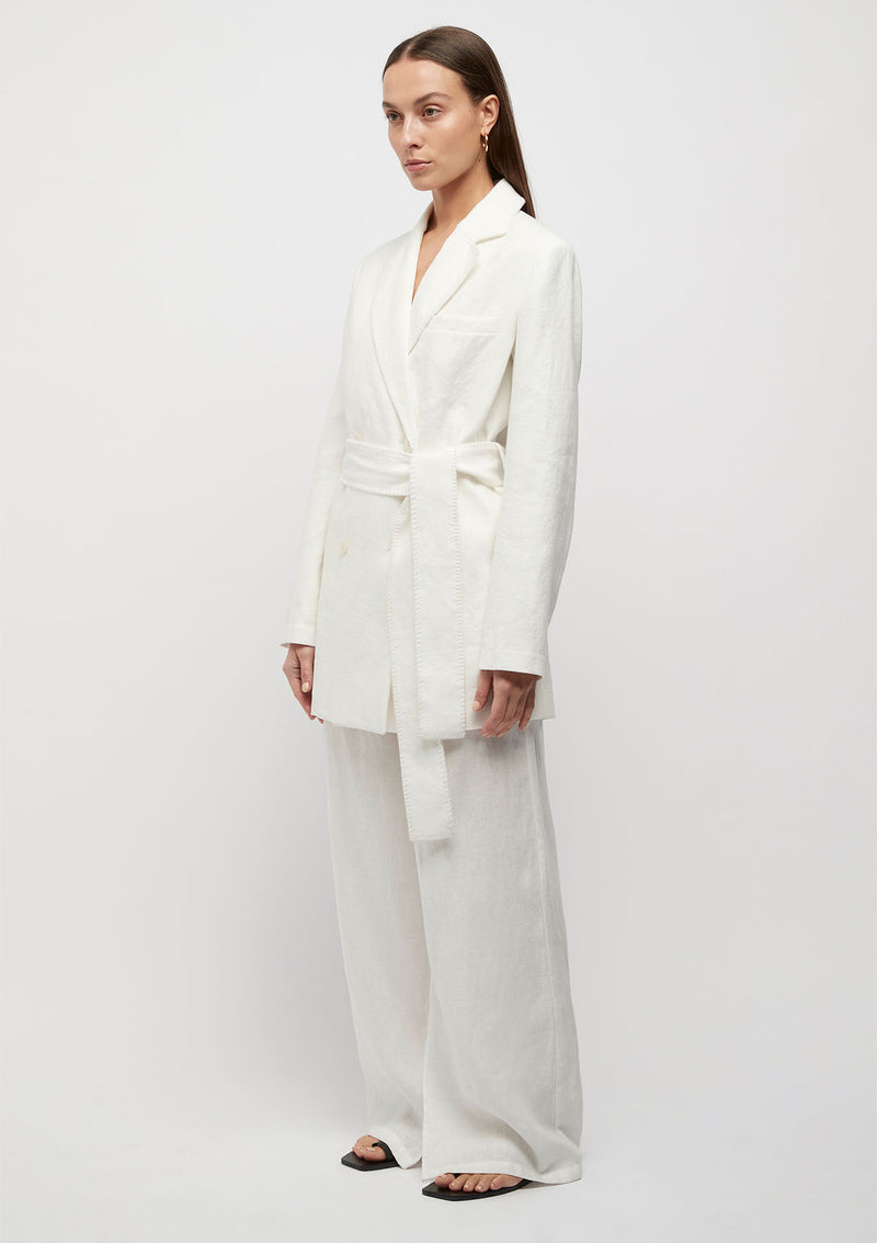 FRIEND of AUDREY Hayworth Linen Split Trouser