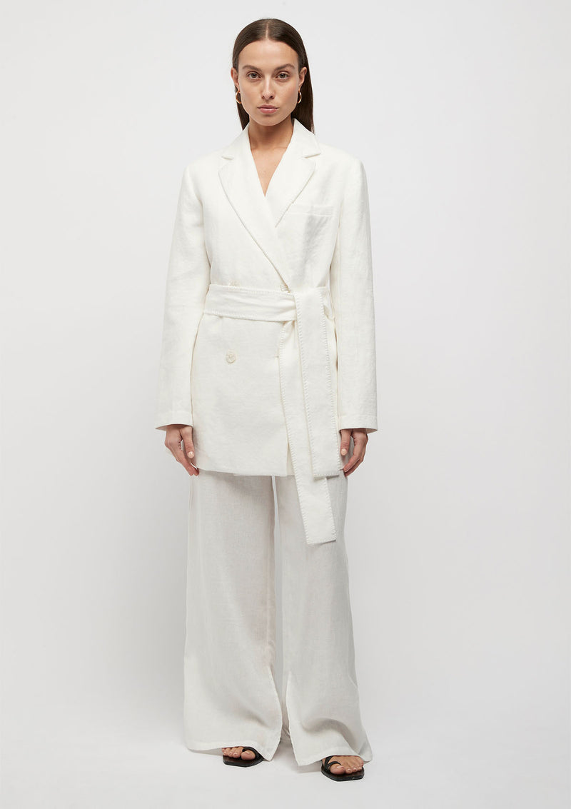 FRIEND of AUDREY Hayworth Linen Split Trouser