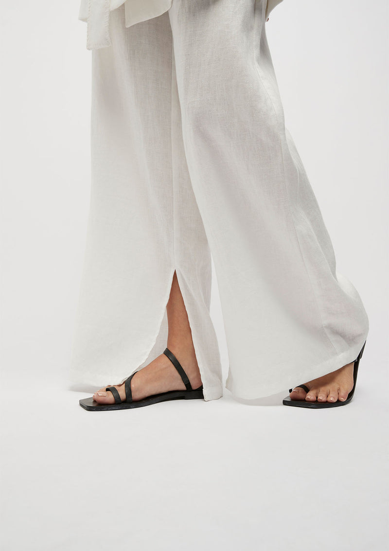 FRIEND of AUDREY Hayworth Linen Split Trouser