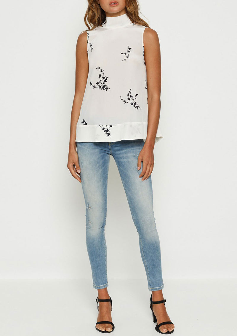 Luxe Deluxe Heart of Gold High Neck Tie Top