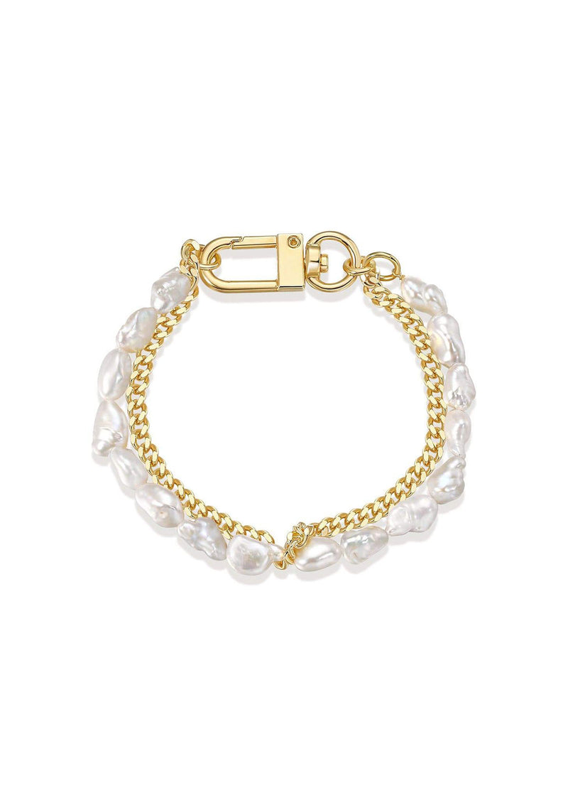 F+H Janet Pearl + Chain Bracelet