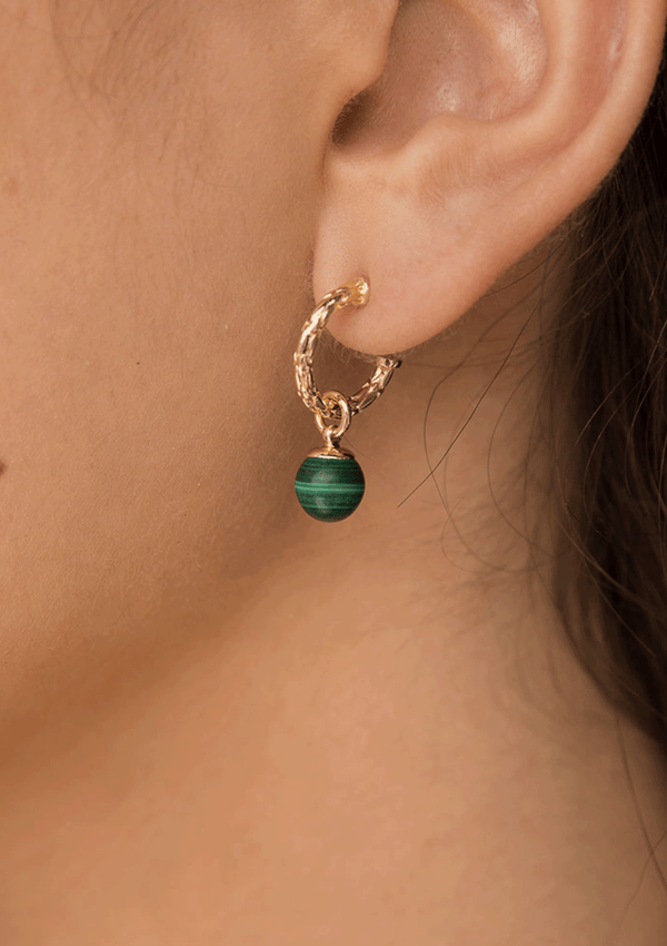 F+H Jive Malachite Earrings