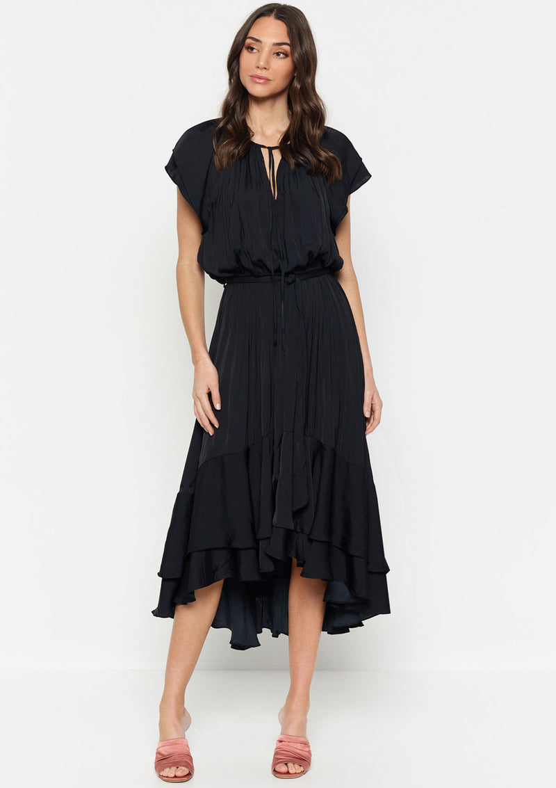 Luxe Deluxe Look Twice Double Ruffle Midi Dress