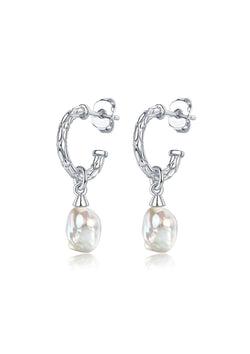 F+H Lenny Pearl Charm Earrings