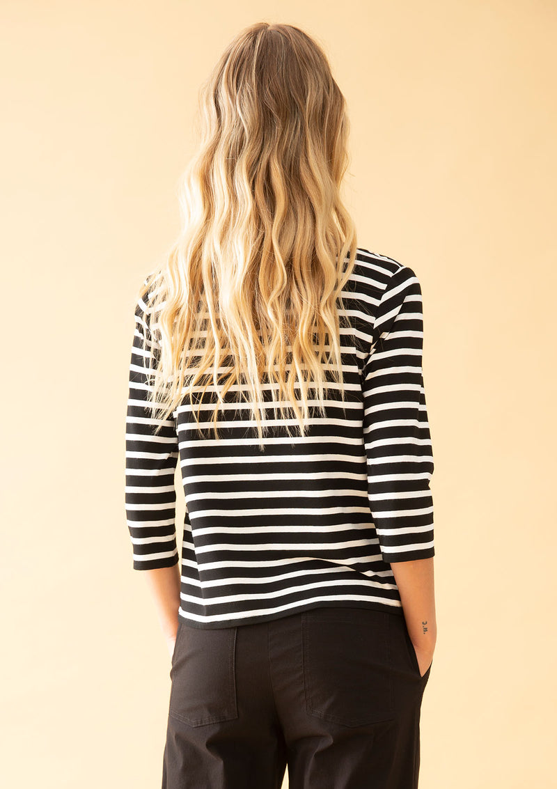 Mela Purdie Fondant Stripe Relaxed Boatneck