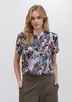 Mela Purdie Shadow Femery Silk Short Sleeve Shirt