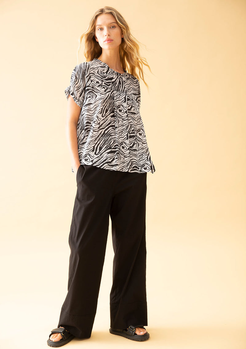 Mela Purdie Swirl Print Silk Two Way Shell