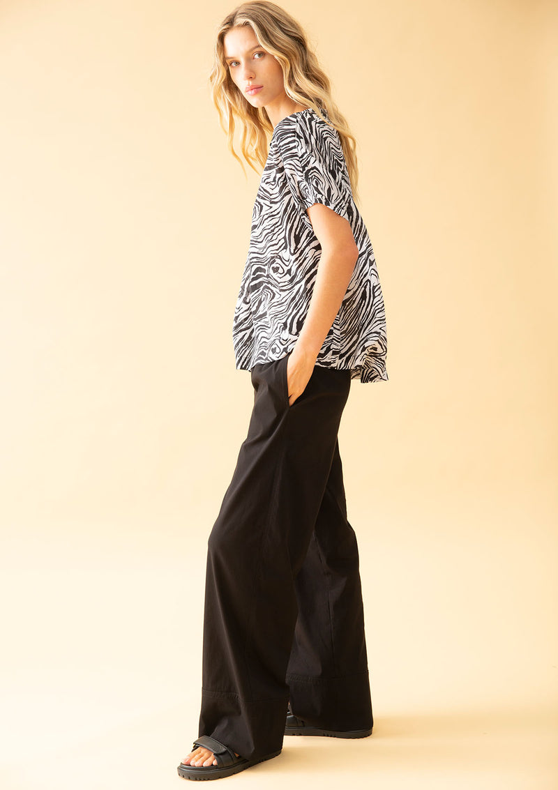 Mela Purdie Swirl Print Silk Two Way Shell