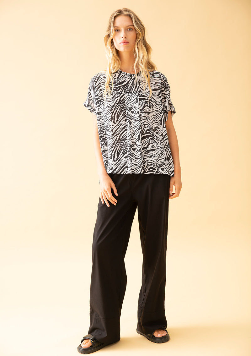 Mela Purdie Swirl Print Silk Two Way Shell