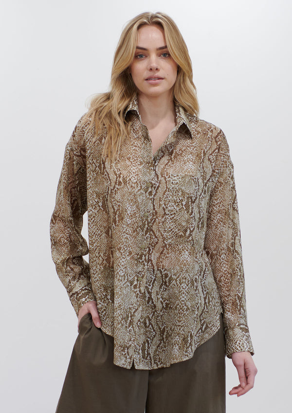 Mela Purdie Reptile Silk Cotton Hero Shirt