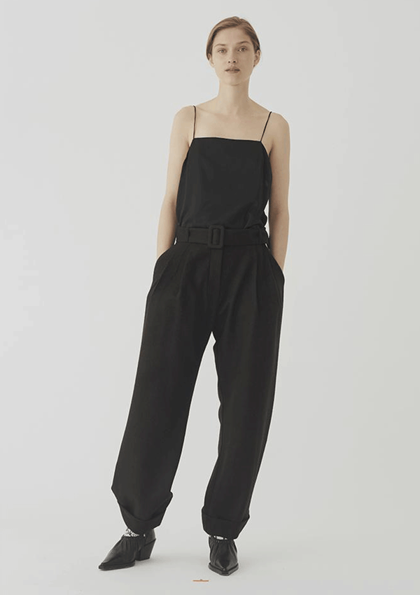 Matin Studio Square Neck Top Black