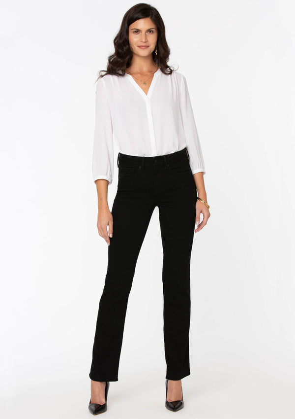 NYDJ Marilyn Straight Jeans - Black