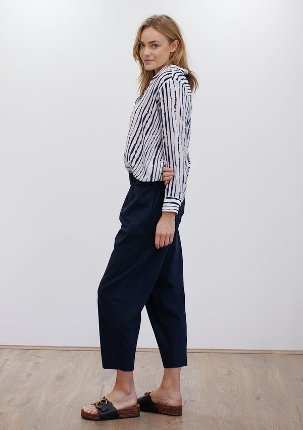 Mela Purdie Quill Stripe Silk Soft Shirt