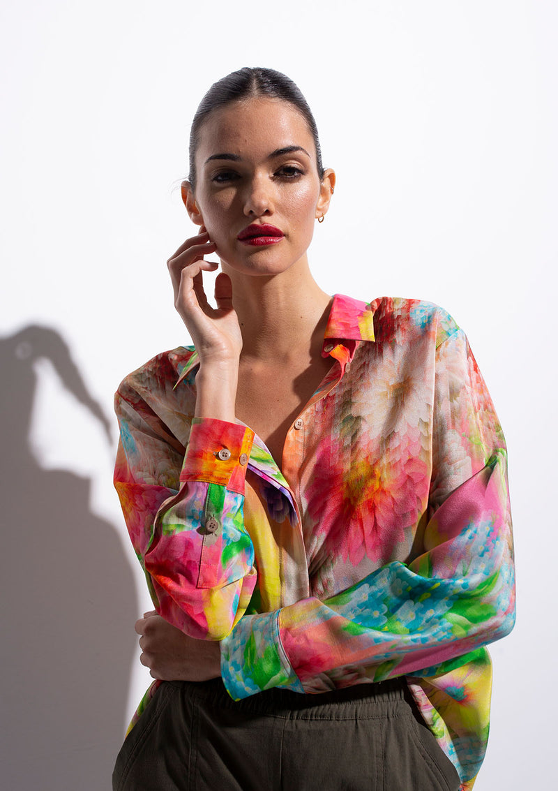 Mela Purdie Hothouse Floral Silk Soft Shirt