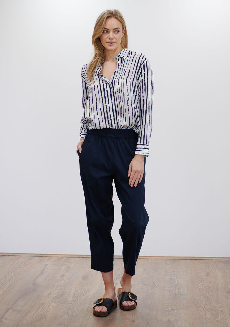 Mela Purdie Quill Stripe Silk Soft Shirt