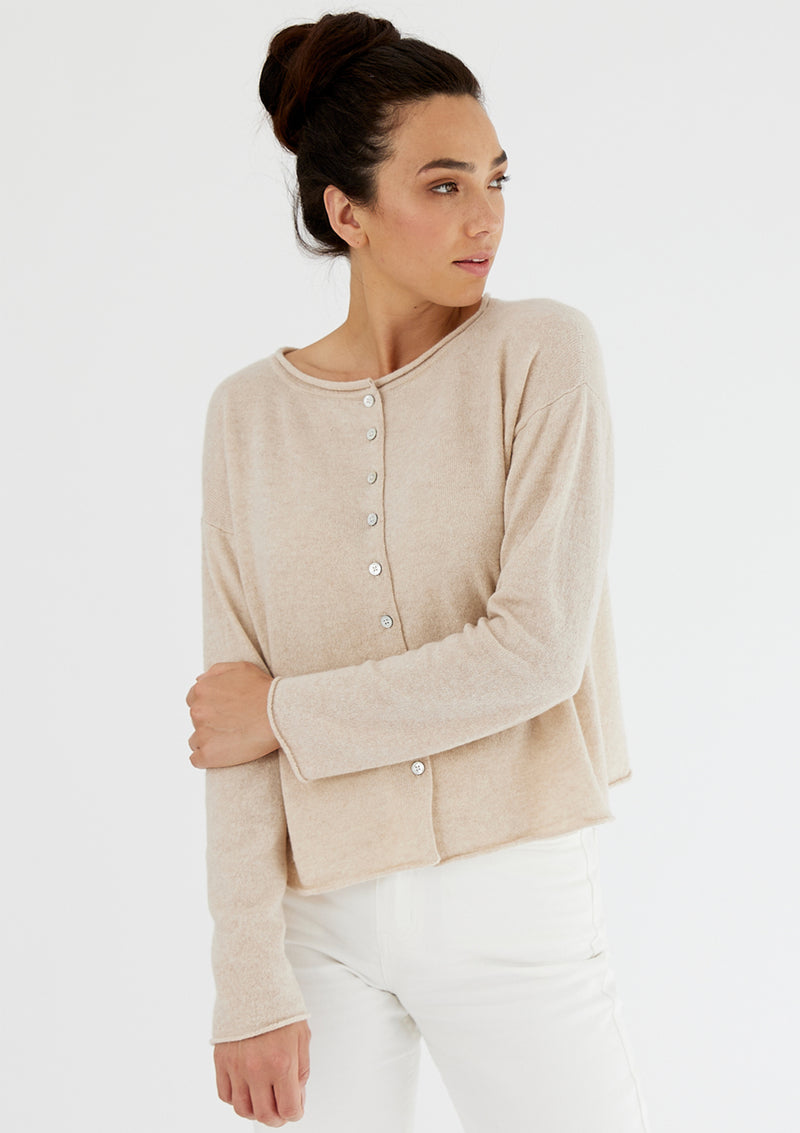 Mia Fratino Pure Reversible Button Cardigan