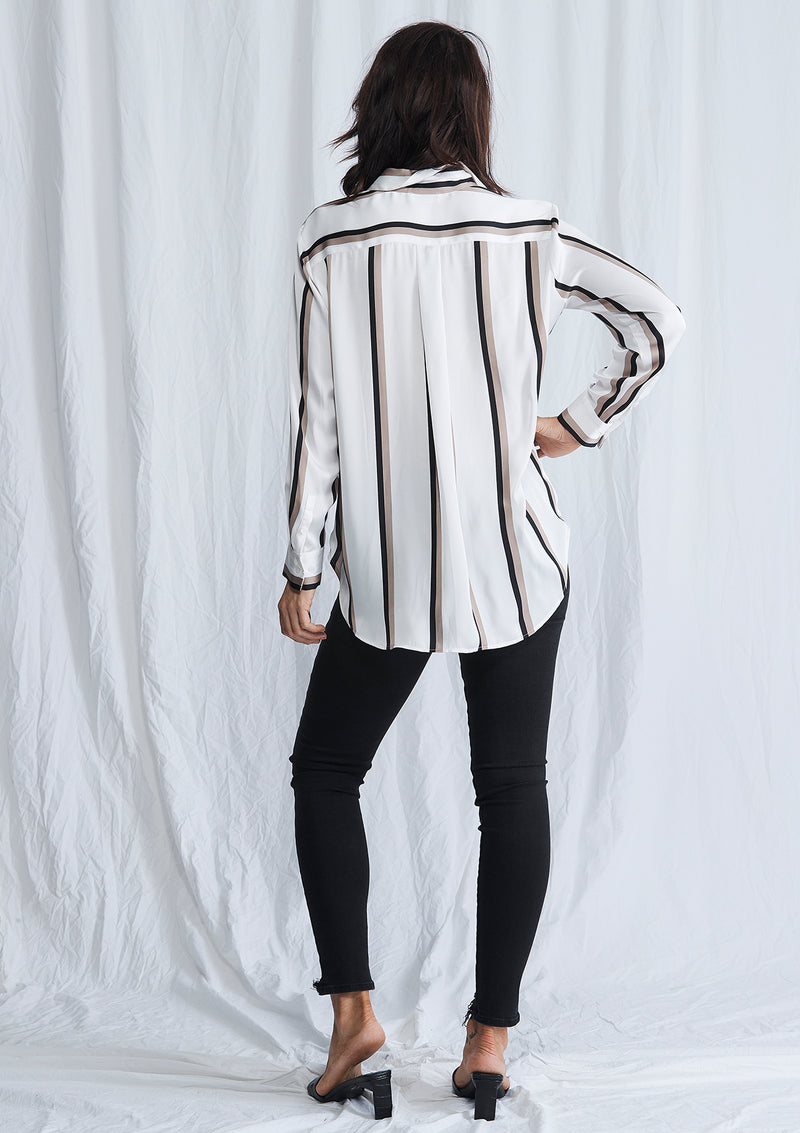 Mela Purdie Moulin Stripe Satin Soft Shirt