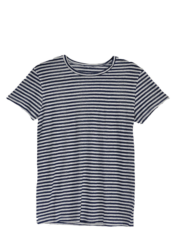 POL Clothing Aria Tee Linen Stripe