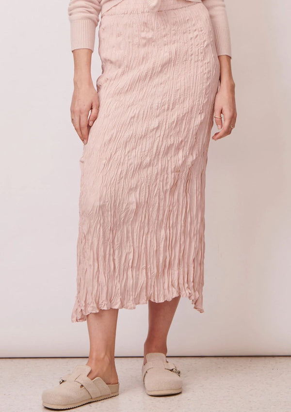 POL Clothing Lantern Crushed Silk Skirt