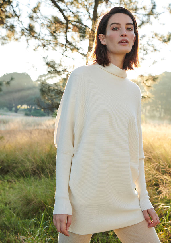 POL Clothing Beech Ribbed Knit