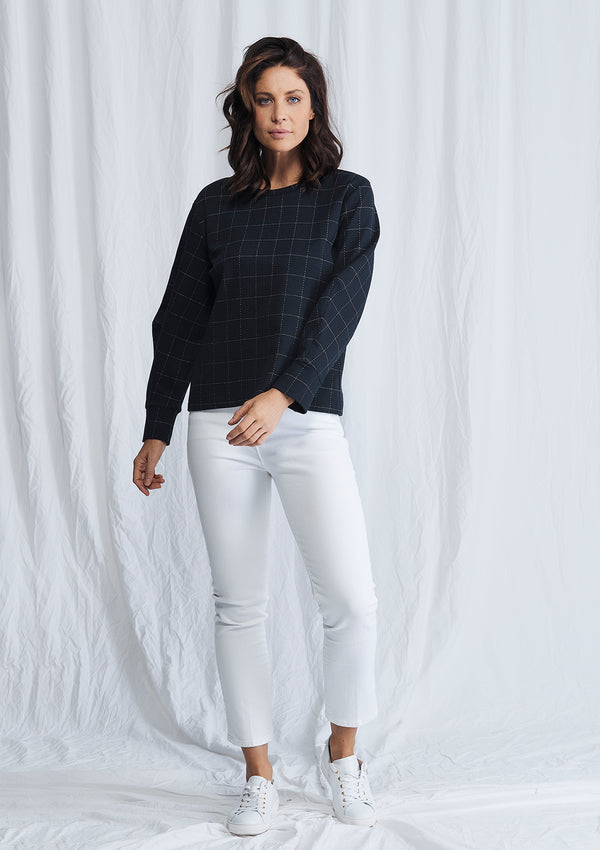 Mela Purdie Compact Check Knit Palais Sweater