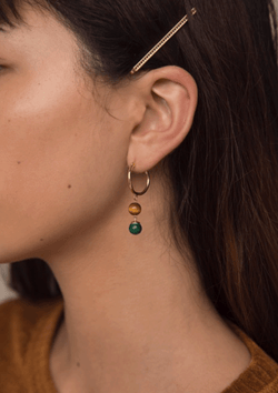 F+H Petty Gemstone Ball Earrings