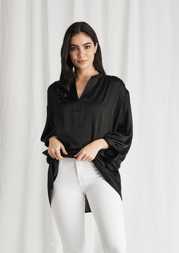 Mela Purdie Supreme Satin Moroccan Blouse