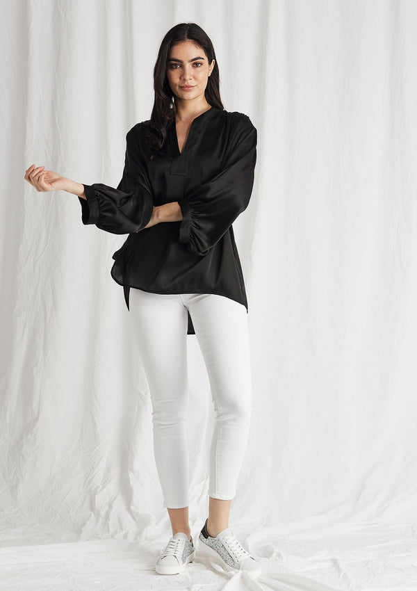 Mela Purdie Supreme Satin Moroccan Blouse