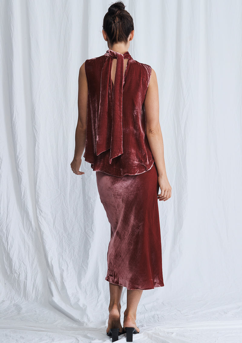 Luxe Deluxe First Love Velvet High Neck Top