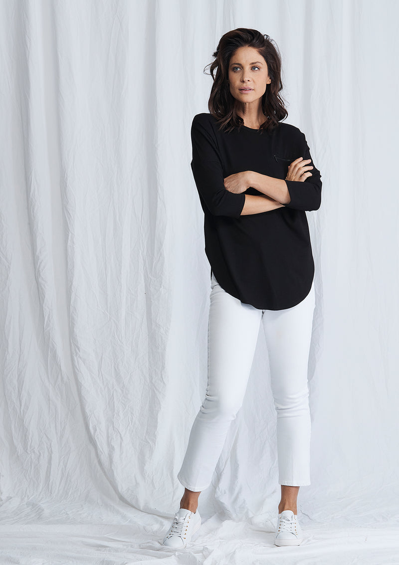 Mela Purdie Matte Jersey Zip Crescent Sweater