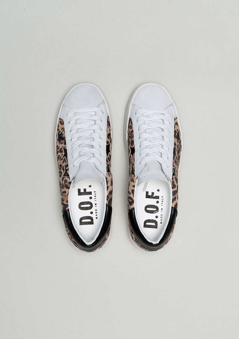 DOF Bella Leopard Suede Sneaker