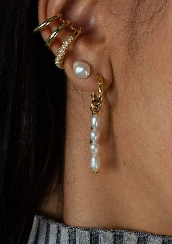 F+H Bonet Pearl Charm Earrings