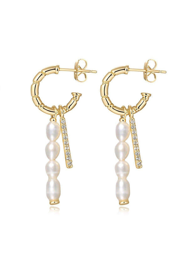 F+H Bonet Pearl Charm Earrings