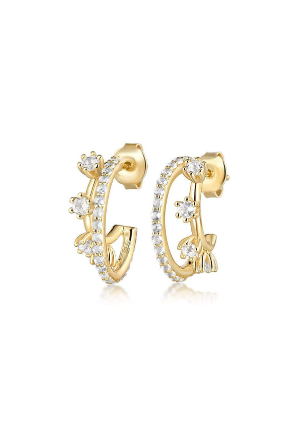 F+H Double Trouble Gemstone Hoops