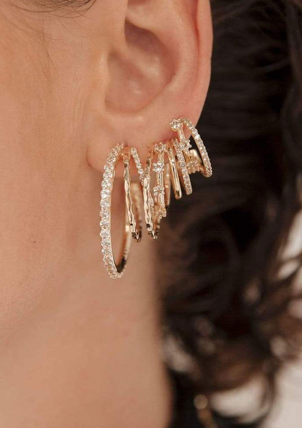 F+H Double Trouble Gemstone Hoops