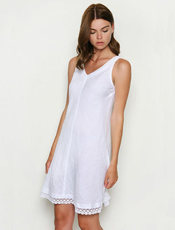 Haris Cotton Lace Hem Dress