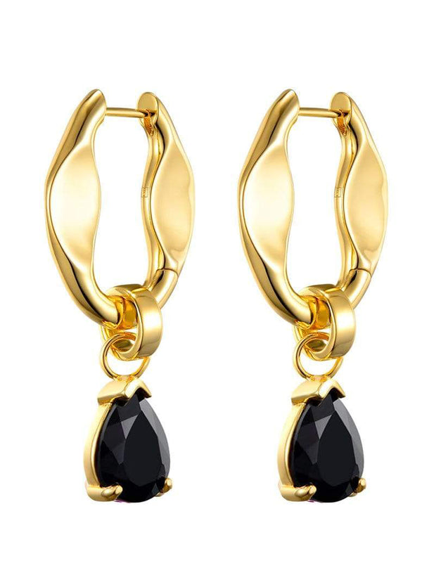 F+H Pop Earrings - Black Onyx