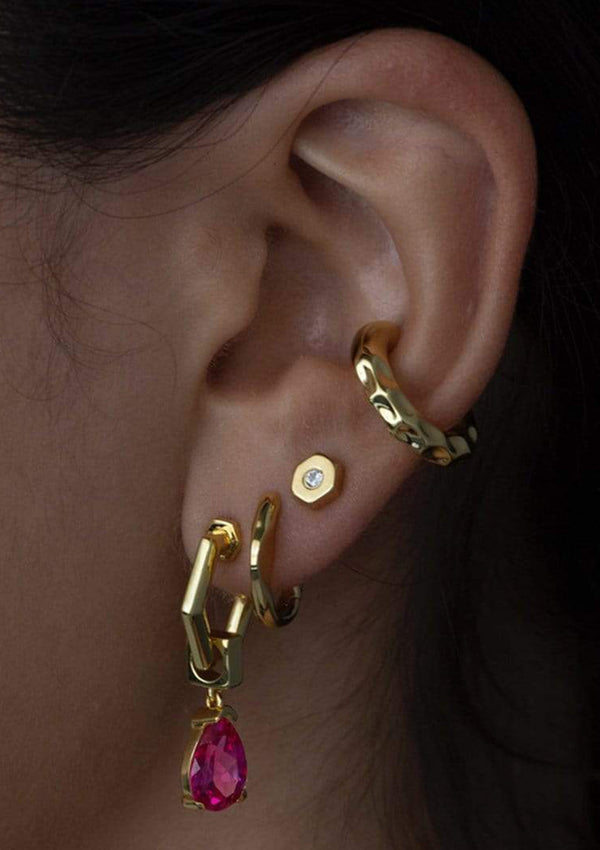 F+H Electro Earrings - Pink Corundum