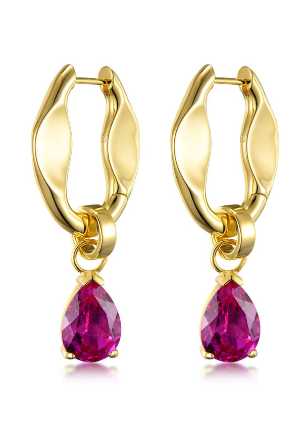 F+H Pop Earrings - Pink Corundum